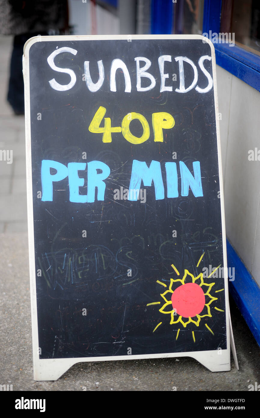 Transats Solarium sign Banque D'Images