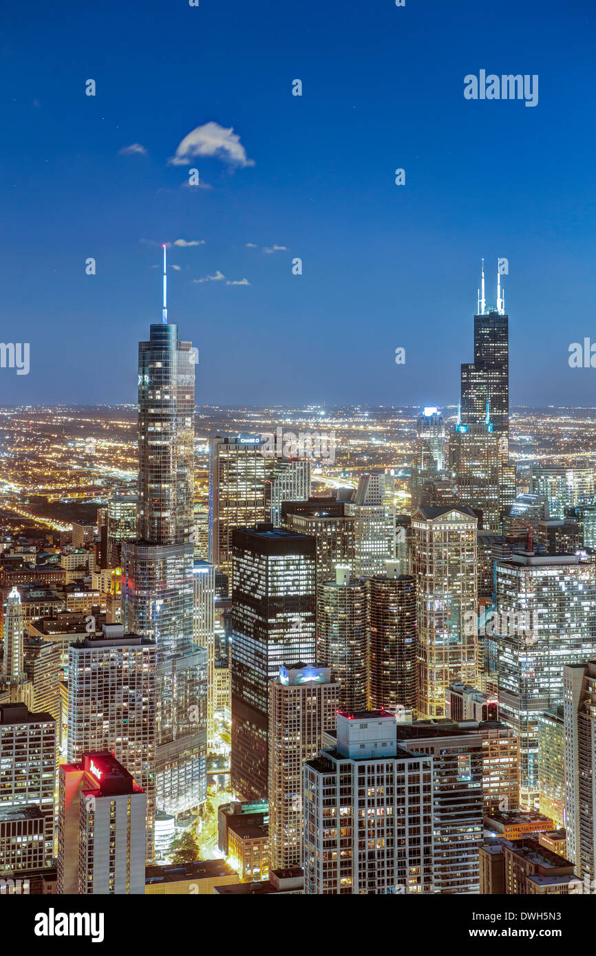 Chicago, Illinois, États-Unis d'Amérique, du centre-ville City Skyline Banque D'Images