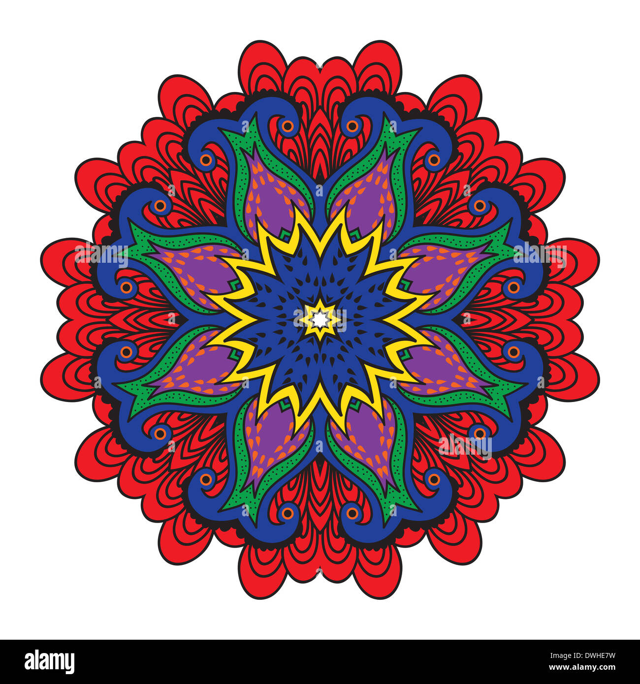 Abstract flower vector illustration Banque D'Images
