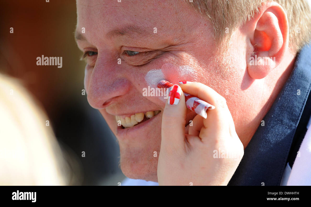 L'ANGLETERRE A FLA ST GEORGES V Pays de Galles Angleterre RU RU LONDON TWICKENHAM ANGLETERRE 09 Mars 2014 Banque D'Images
