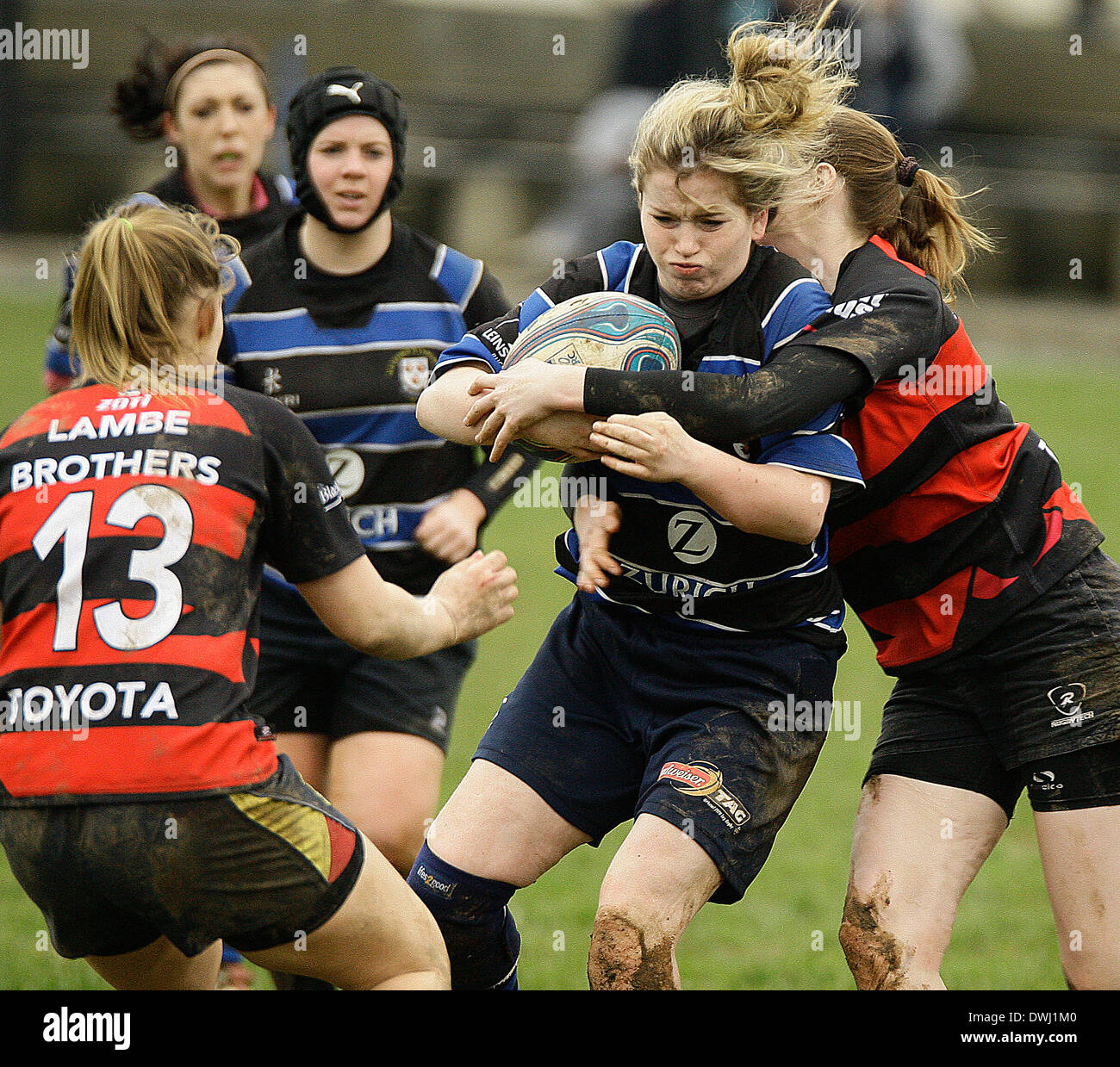 9 mars 2014 : RUGBY Wexford renardes v Tullamore, joué à Park Lane, Wexford renardes Rugby Club, Wexford. Photos Michael Cullen/irlandais Photo.org Banque D'Images