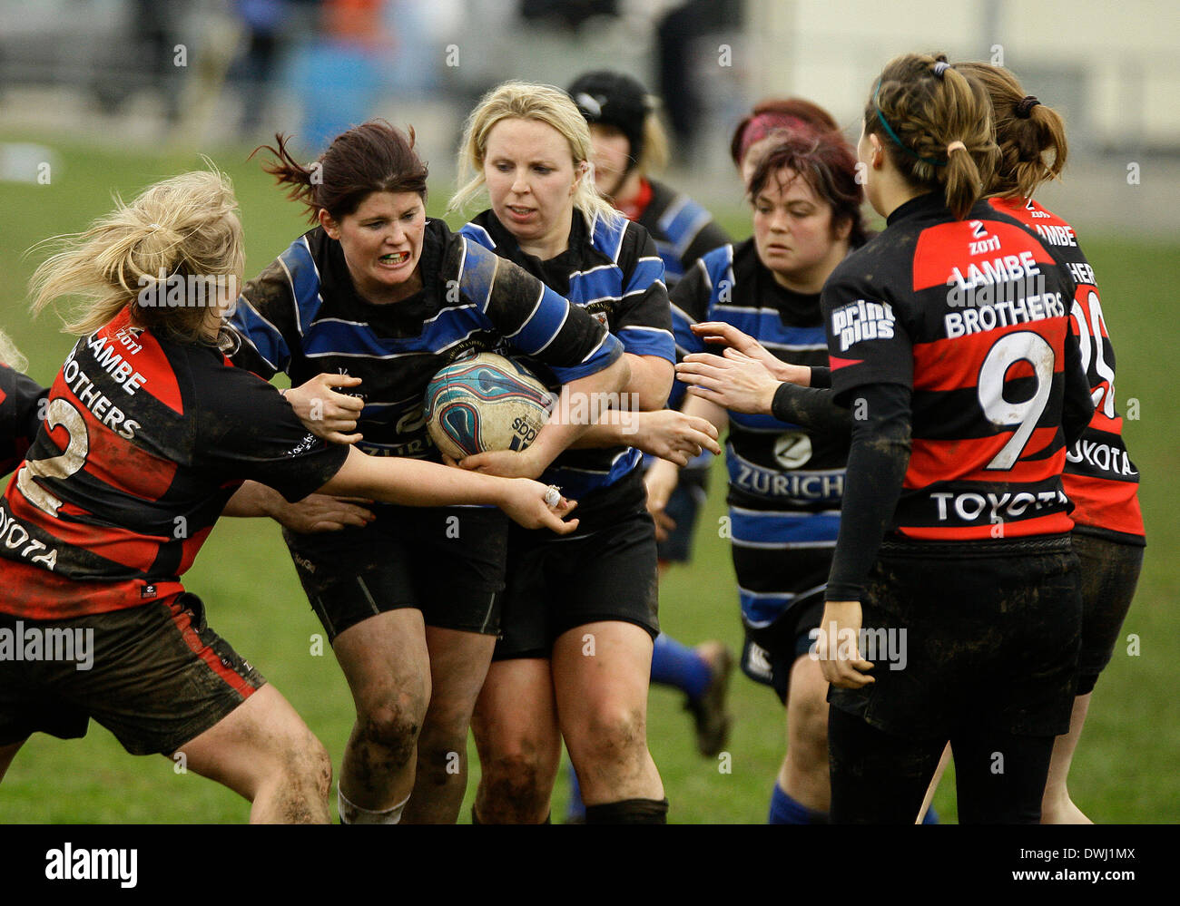 9 mars 2014 : RUGBY Wexford renardes v Tullamore, joué à Park Lane, Wexford renardes Rugby Club, Wexford. Photos Michael Cullen/irlandais Photo.org Banque D'Images