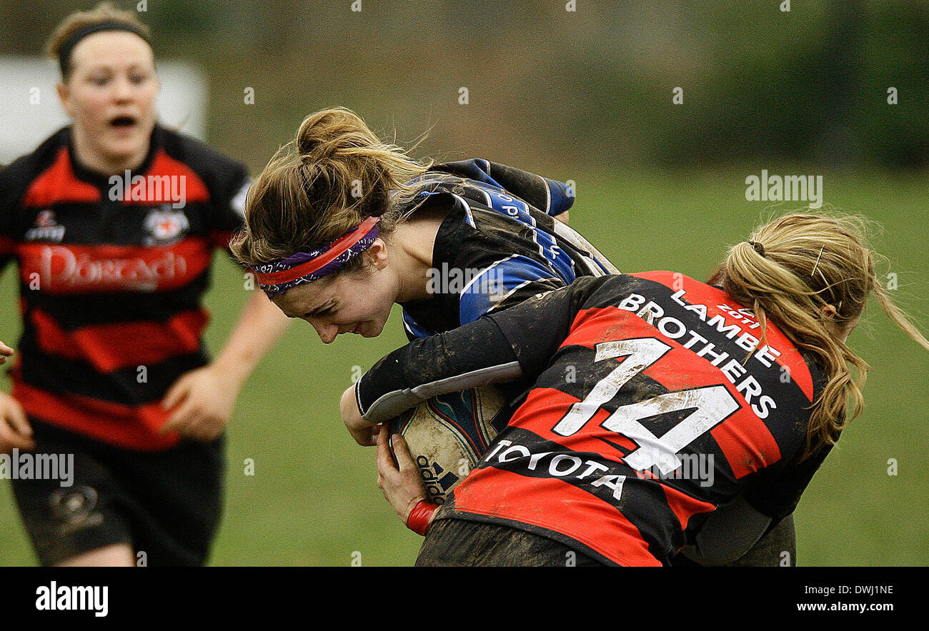 9 mars 2014 : RUGBY Wexford renardes v Tullamore, joué à Park Lane, Wexford renardes Rugby Club, Wexford. Photos Michael Cullen/irlandais Photo.org Banque D'Images
