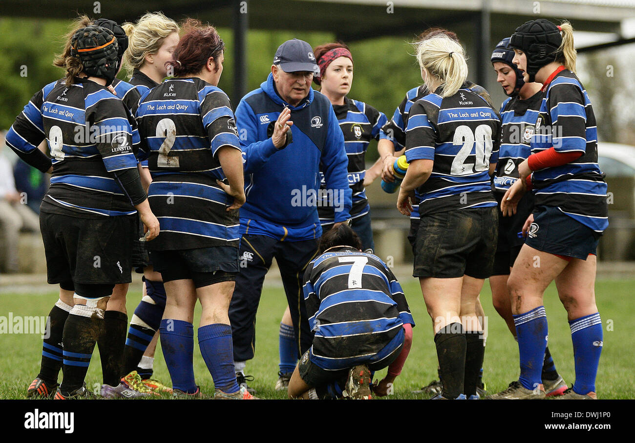 9 mars 2014 : RUGBY Wexford renardes v Tullamore, joué à Park Lane, Wexford renardes Rugby Club, Wexford. Photos Michael Cullen/irlandais Photo.org Banque D'Images