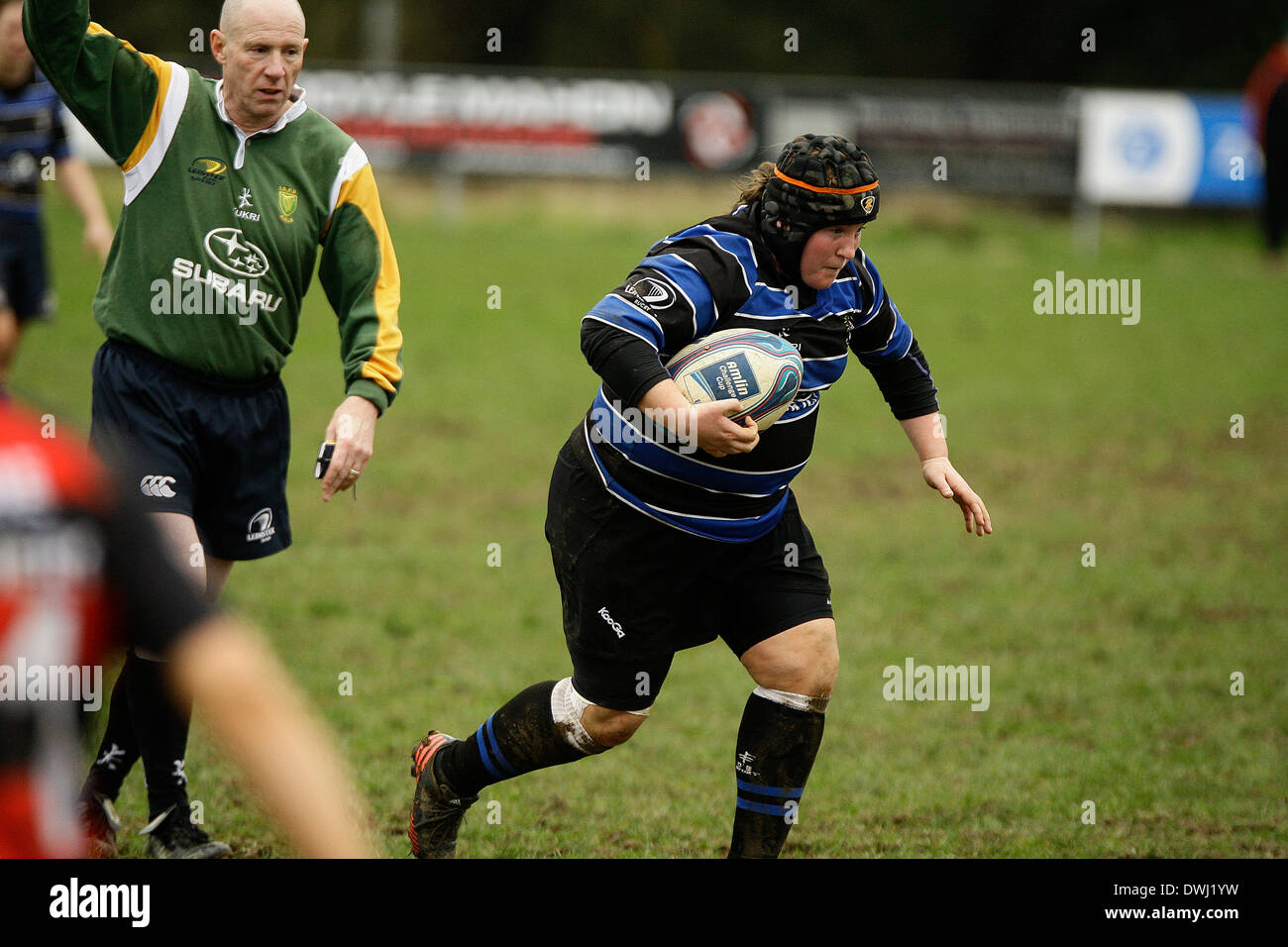 9 mars 2014 : RUGBY Wexford renardes v Tullamore, joué à Park Lane, Wexford renardes Rugby Club, Wexford. Photos Michael Cullen/irlandais Photo.org Banque D'Images
