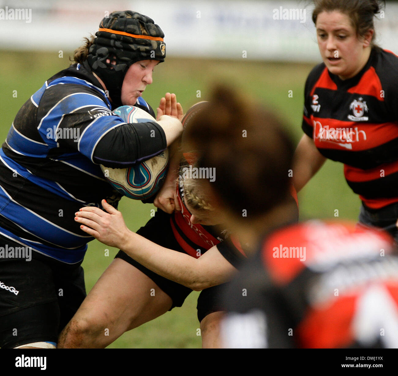 9 mars 2014 : RUGBY Wexford renardes v Tullamore, joué à Park Lane, Wexford renardes Rugby Club, Wexford. Photos Michael Cullen/irlandais Photo.org Banque D'Images