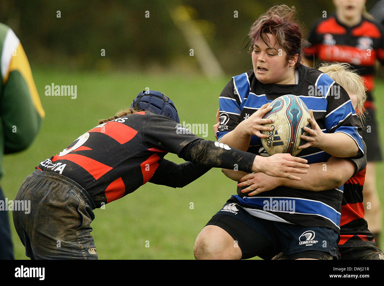 9 mars 2014 : RUGBY Wexford renardes v Tullamore, joué à Park Lane, Wexford renardes Rugby Club, Wexford. Photos Michael Cullen/irlandais Photo.org Banque D'Images