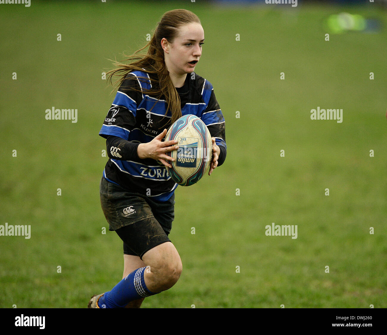 9 mars 2014 : RUGBY Wexford renardes v Tullamore, joué à Park Lane, Wexford renardes Rugby Club, Wexford. Photos Michael Cullen/irlandais Photo.org Banque D'Images