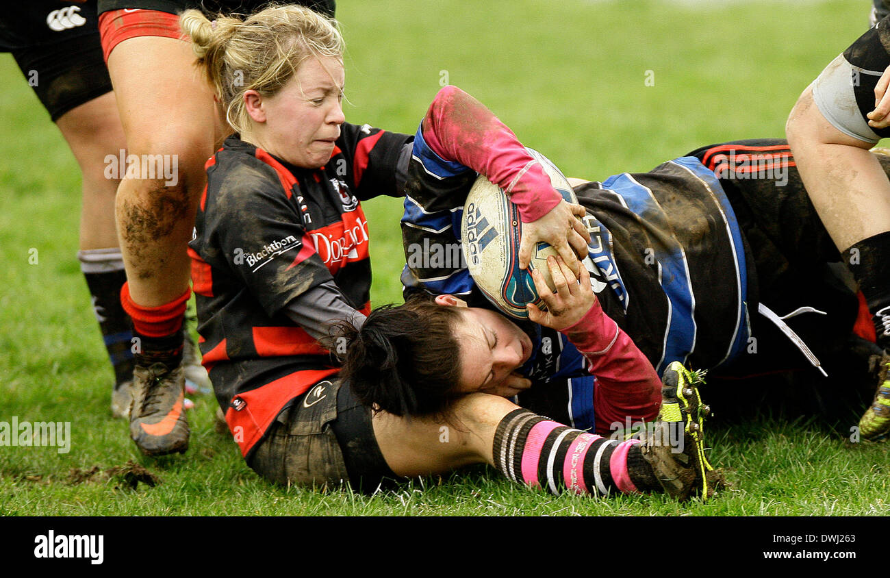 9 mars 2014 : RUGBY Wexford renardes v Tullamore, joué à Park Lane, Wexford renardes Rugby Club, Wexford. Photos Michael Cullen/irlandais Photo.org Banque D'Images