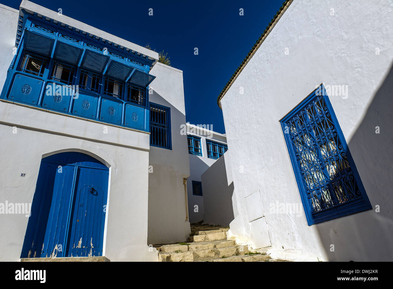 L'Afrique du Nord, Tunisie, Sidi Bou Said. Maisons Blanches