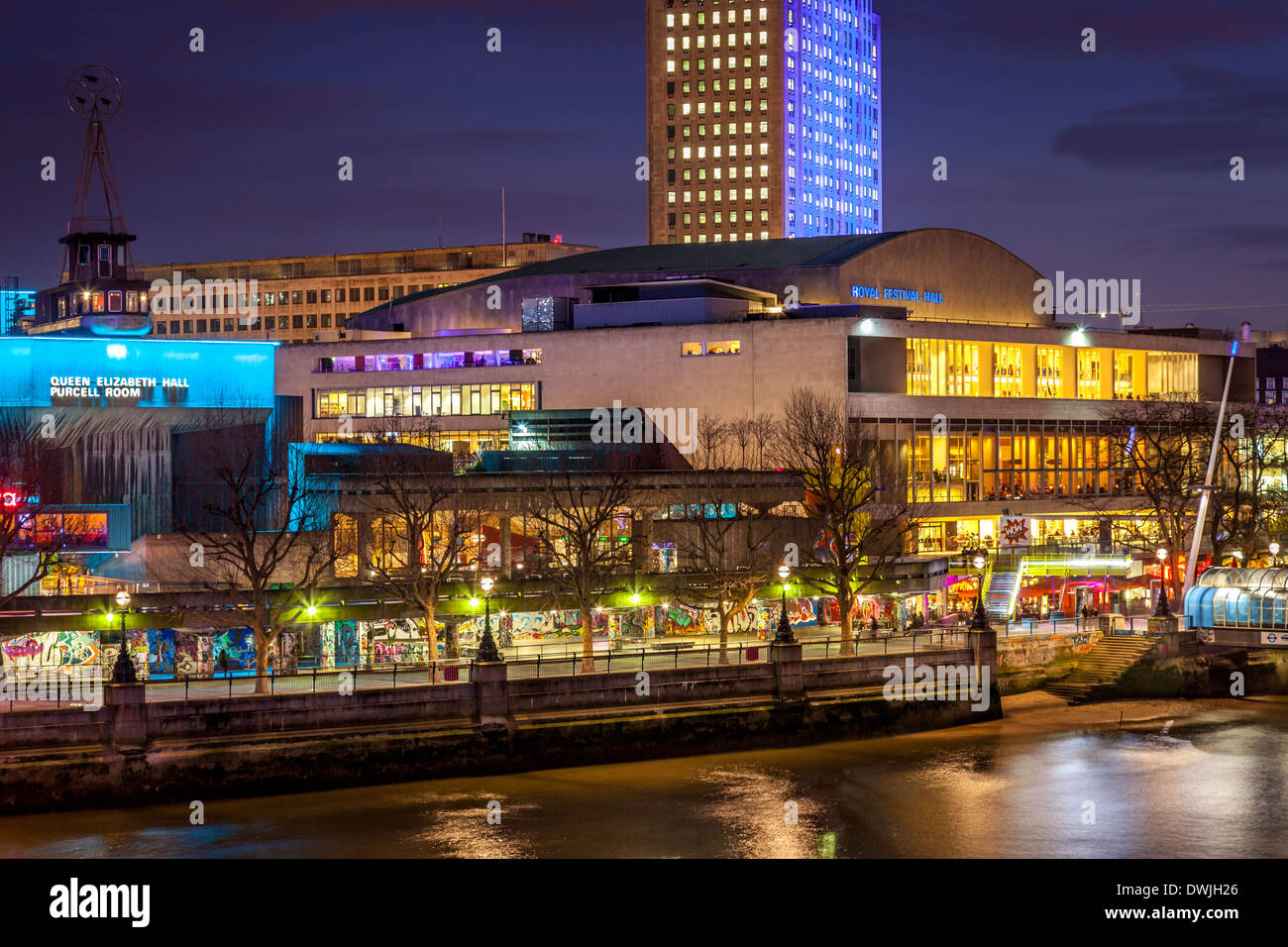 Le Royal Festival Hall, South Bank, Londres, Angleterre Banque D'Images
