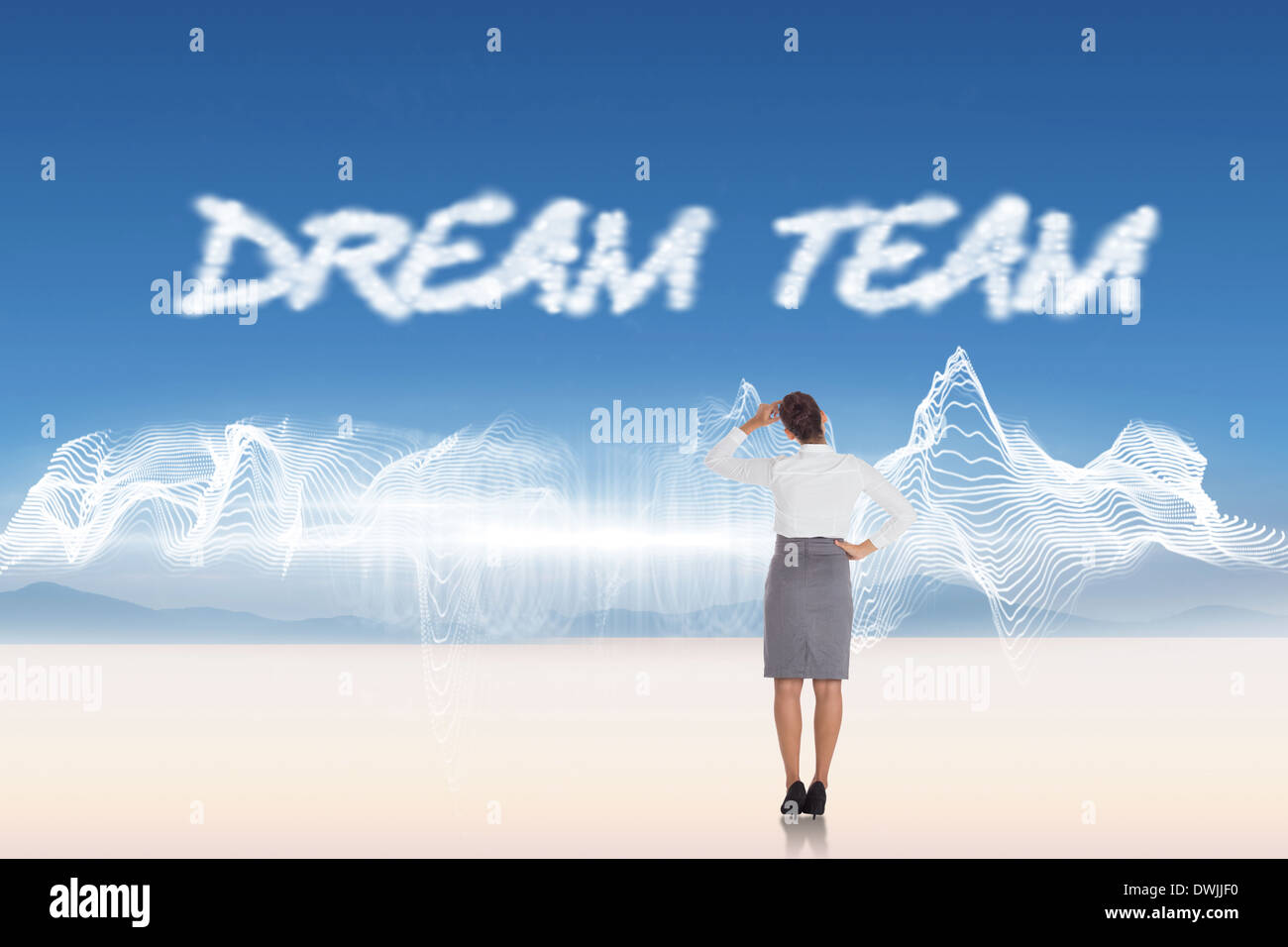 Dream team contre energy design paysage plus Banque D'Images