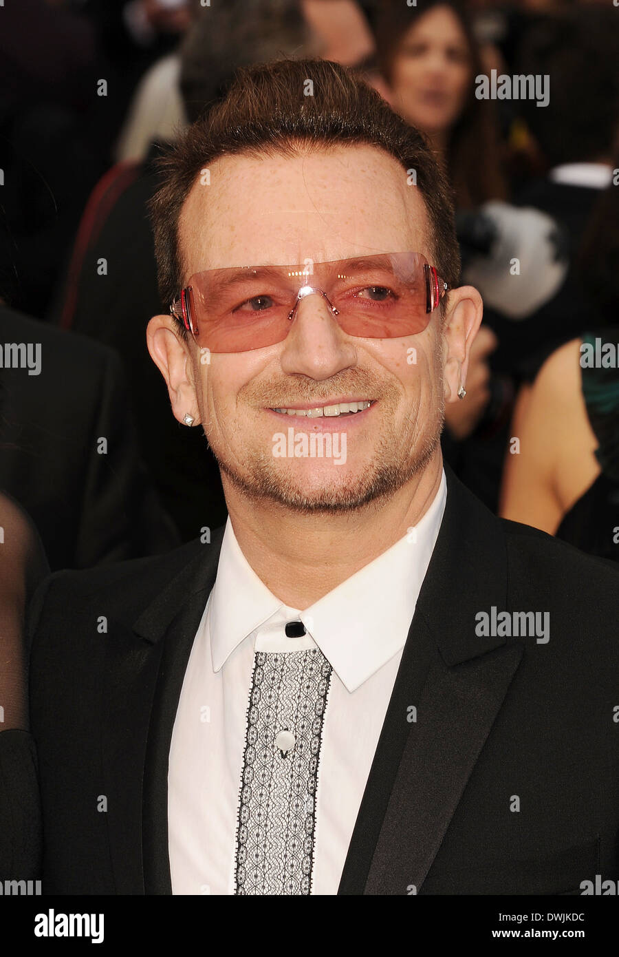 Musicien de rock irlandais BONO à la cérémonie des Oscars en mars 2014. Photo Jeffrey Mayer Banque D'Images