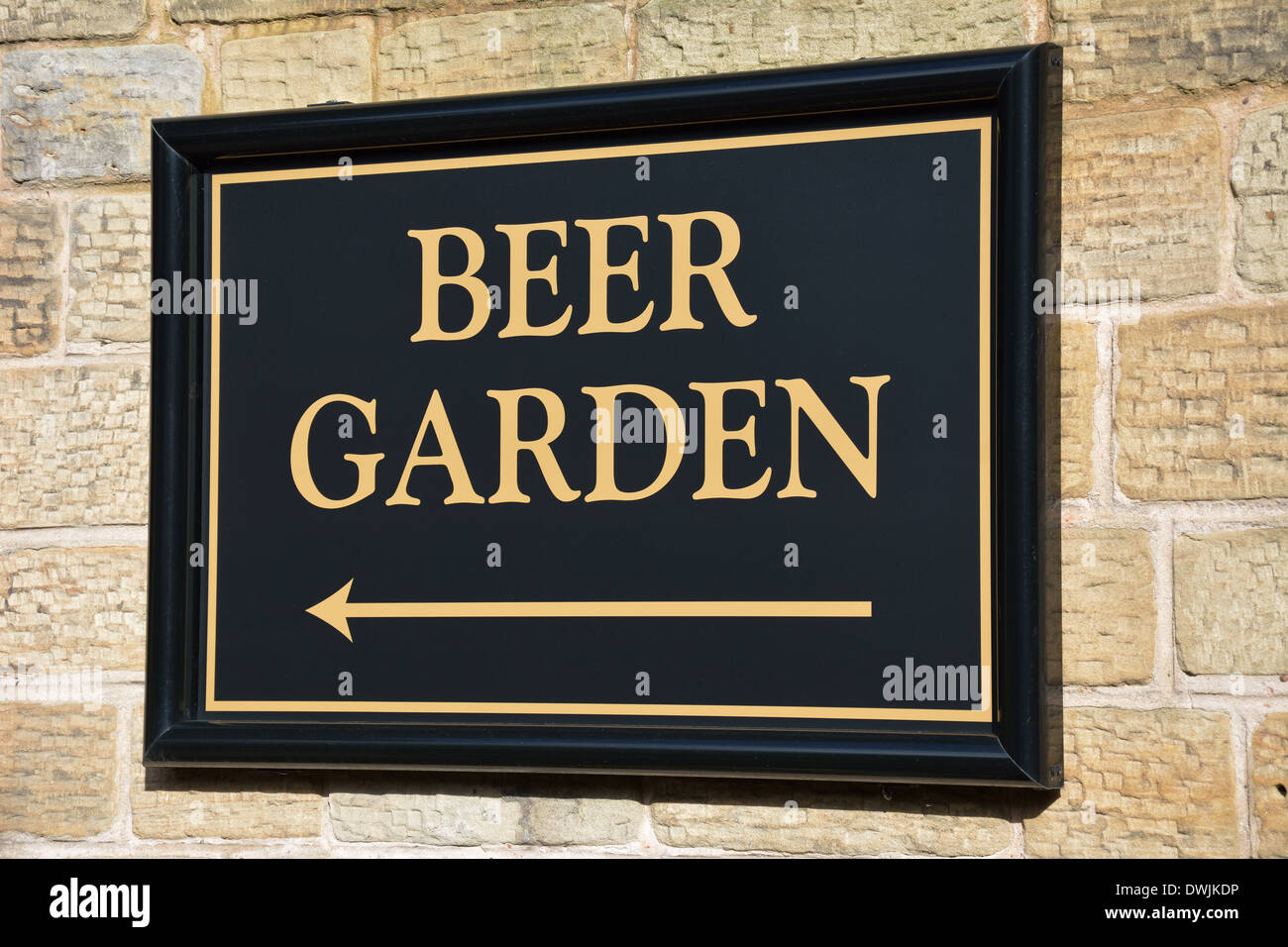 Jardin de bière Sign Banque D'Images