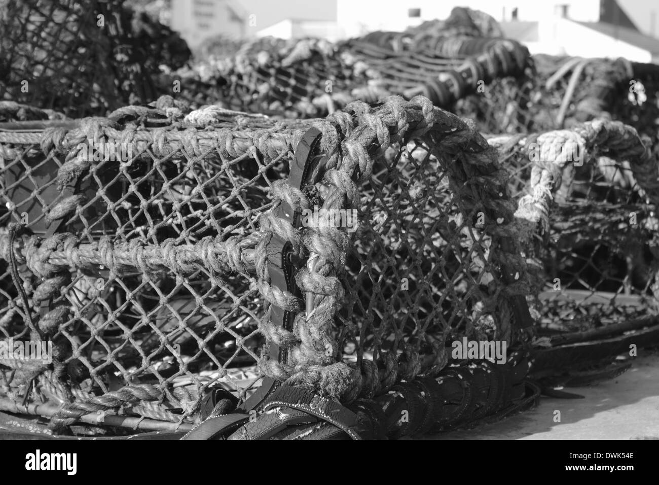 Des casiers à crabe et homard Banque D'Images