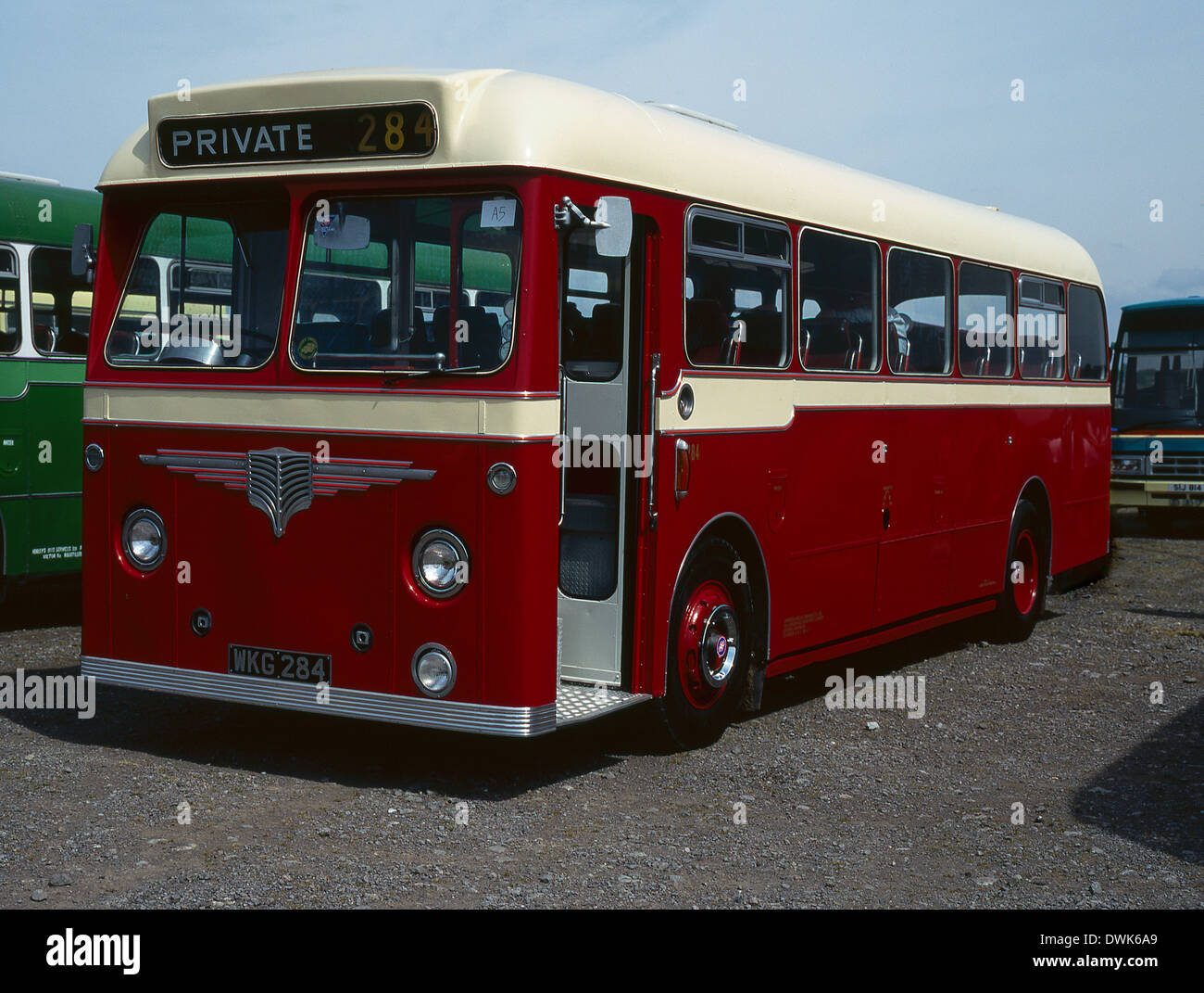 AEC Reliance seul decker bus avec double objectif. corps de WIllowbrook Construit 1961 Banque D'Images