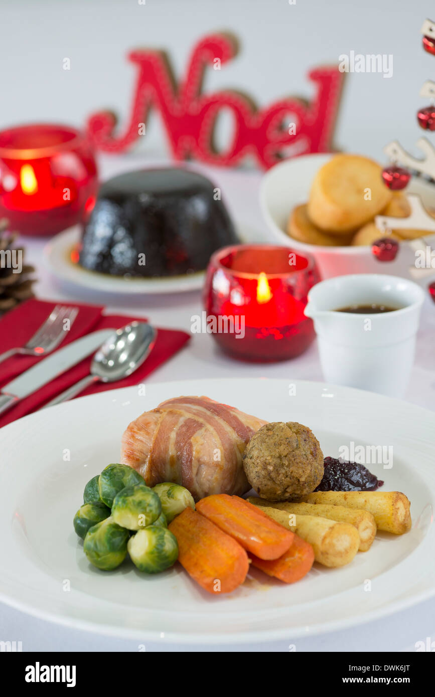 Le dîner de Noël Banque D'Images