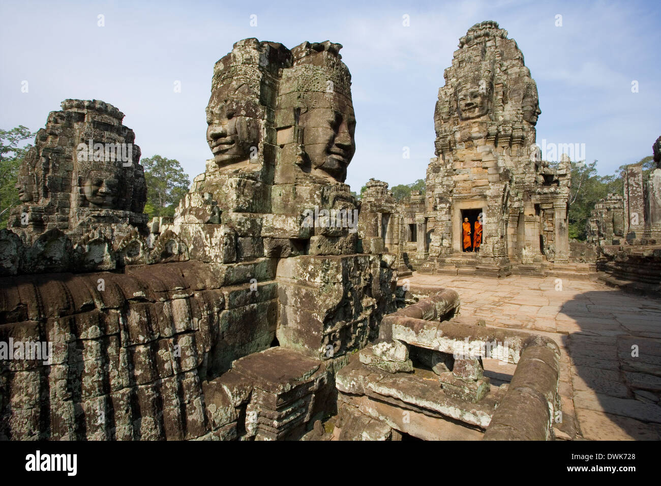 Temple Bayon près d'Angkor au Cambodge en Asie du sud-est Banque D'Images