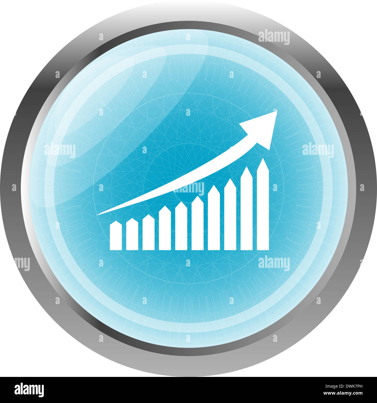 Icône Diagramme icône bleu web, concept d'entreprise Banque D'Images