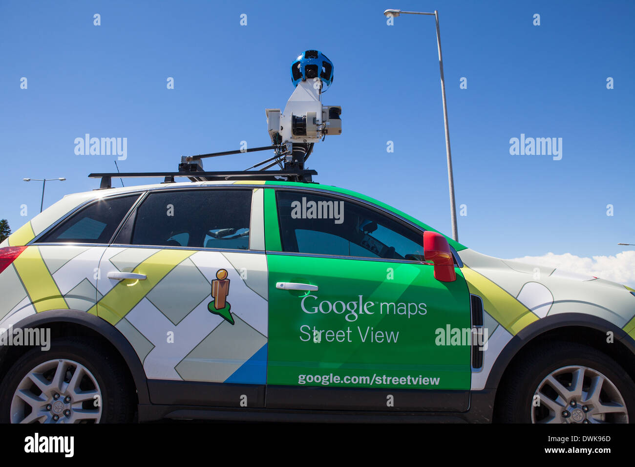 Un appareil photo Google Maps voiture garée au bord de la mer à Sydney Banque D'Images