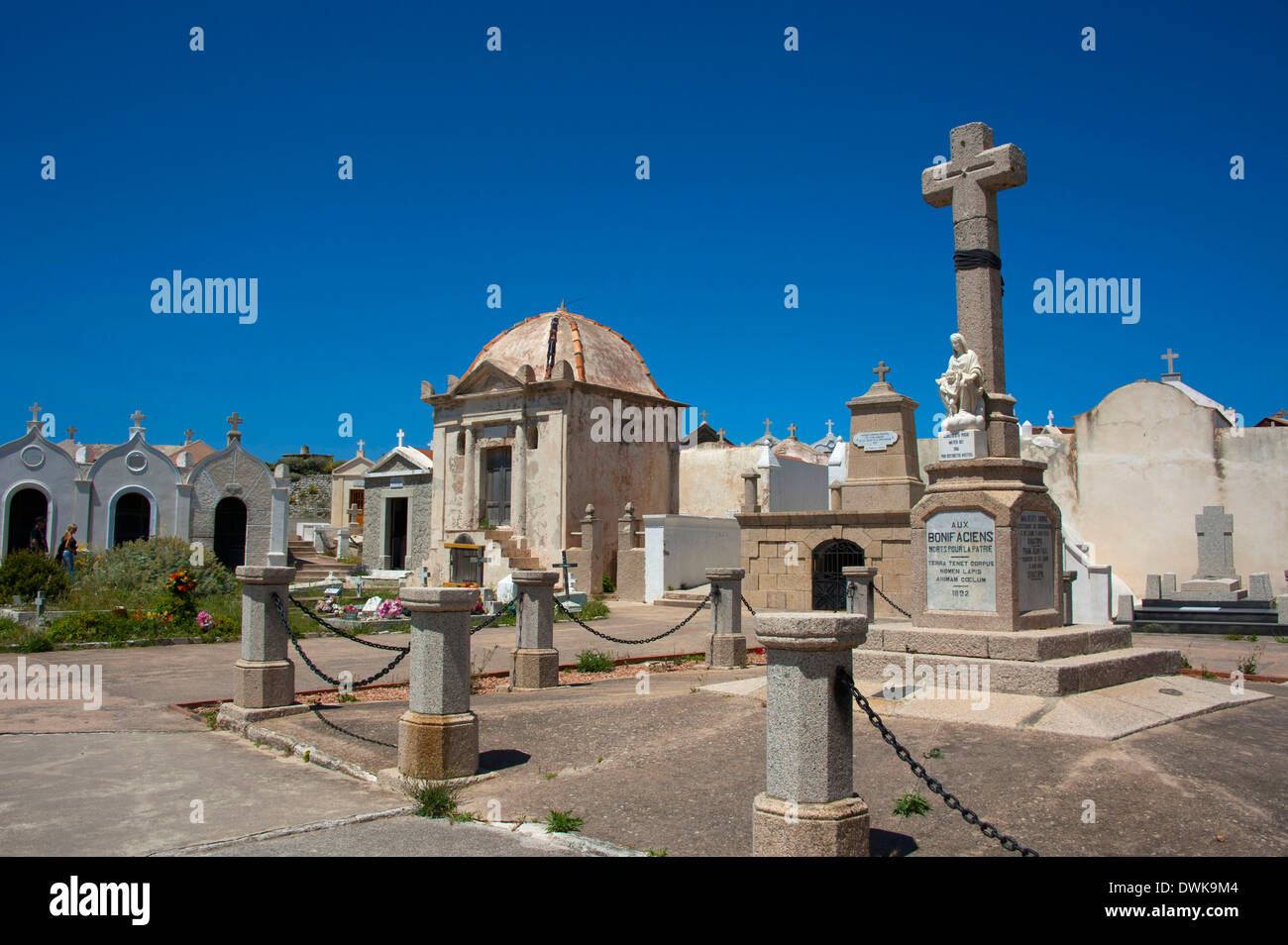 Cimetière, Bonifacio Banque D'Images