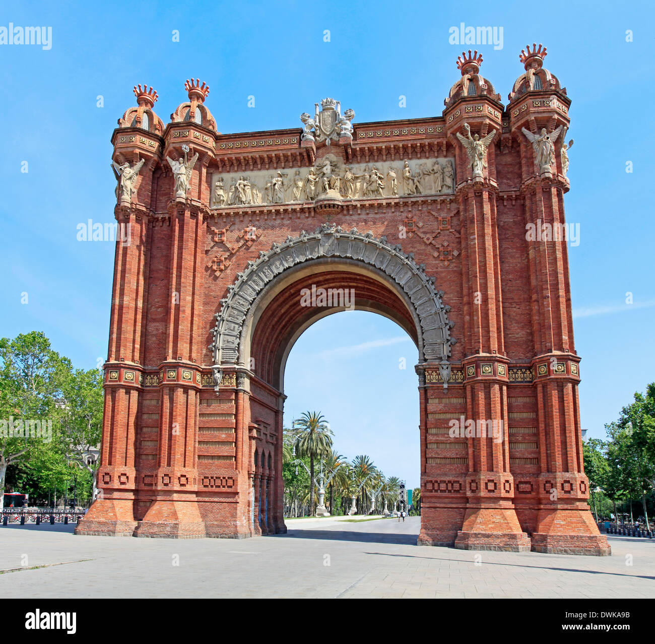 L'Arc de Triomphe à Barcelone, Espagne Banque D'Images