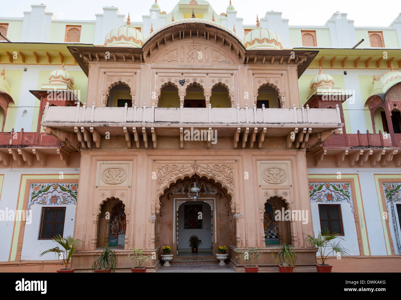 Bharatpur, Rajasthan, Inde. Entrée de chambres, LAXMI VILAS PALACE, un hôtel d'héritage. Banque D'Images