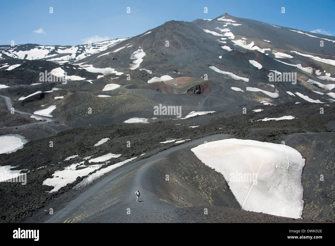 Cratère, l'Etna Banque D'Images