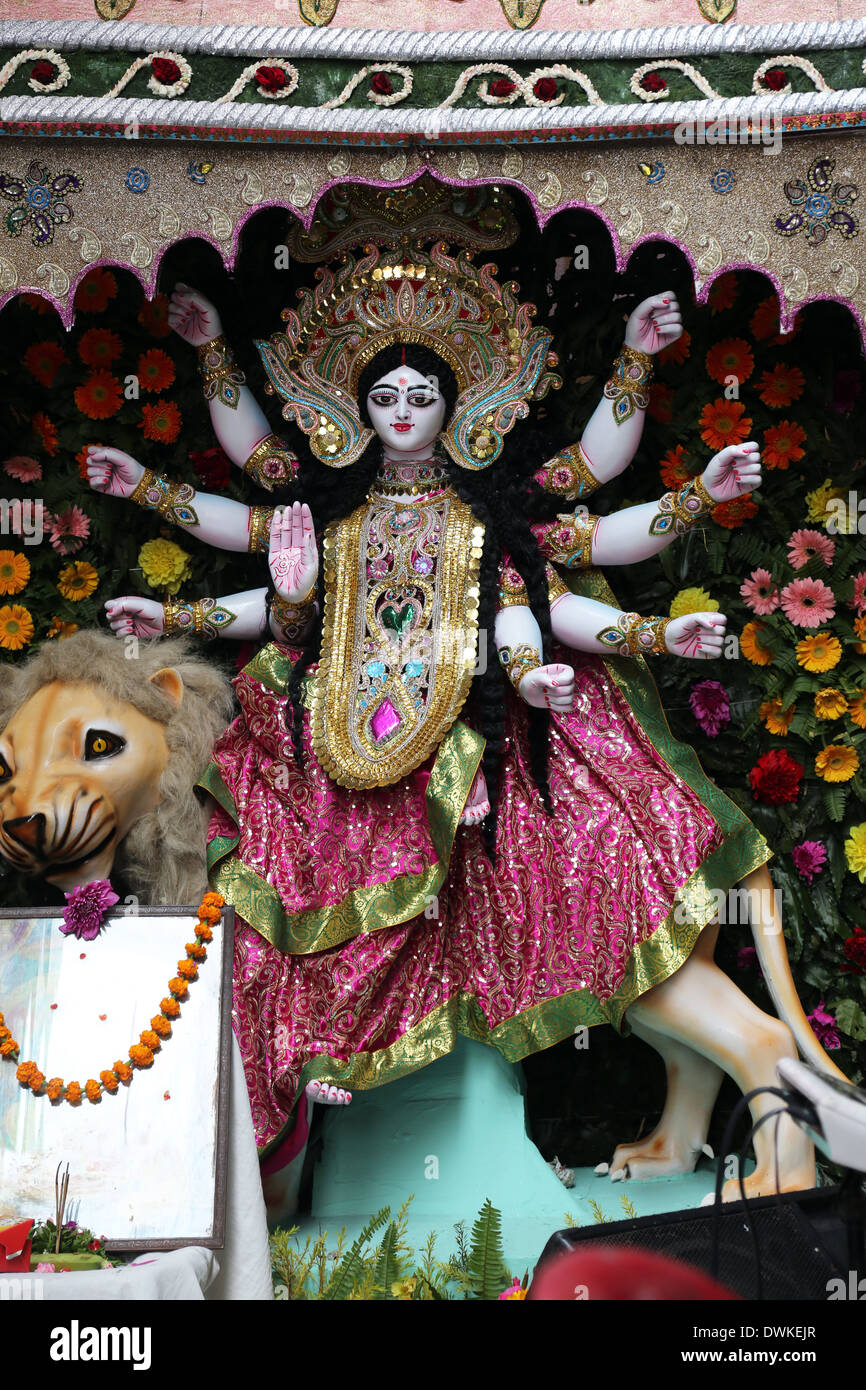 La déesse Durga, Kolkata, Inde Banque D'Images
