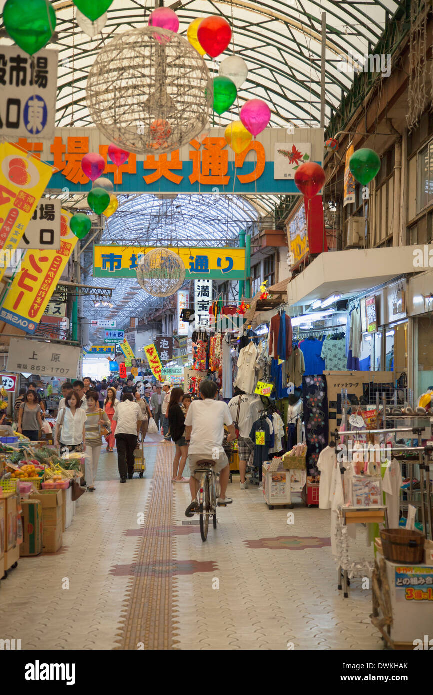 Ichibahon-dori piscine shopping arcade, Naha, Okinawa, Japon, Asie Banque D'Images