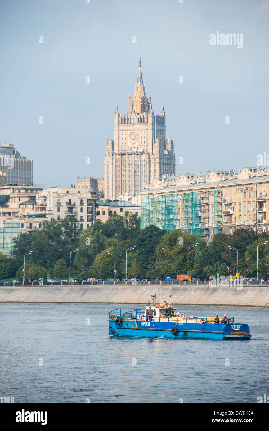 Vu de Moscou, une croisière le long de la Moskva (Moscou), Moscou, Russie, Europe Banque D'Images