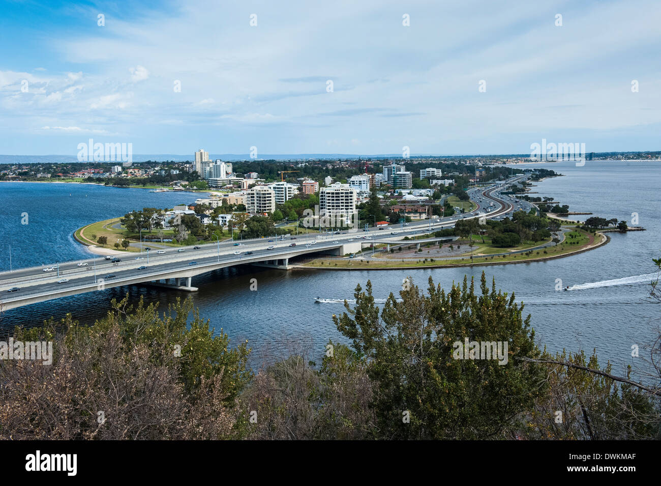 Lookout de Kings Park sur le sud de Perth, Australie occidentale, Australie, Pacifique Banque D'Images