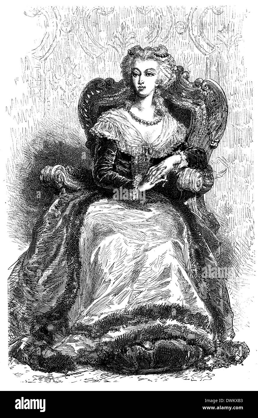 Marie Antoinette (1755 - 1793), l'archiduchesse d'Autriche et de la reine de France et de Navarre Banque D'Images