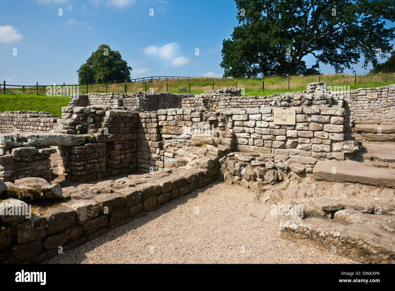 Bath House, Fort romain de Chesters, Northumbria Banque D'Images