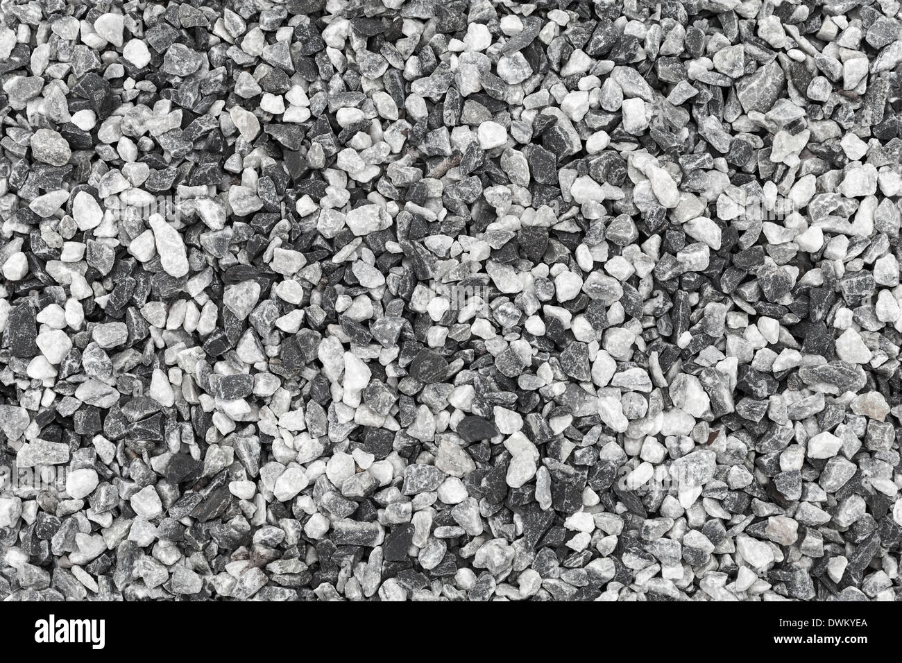 Photo de fond transparente texture de gravier noir et blanc Banque D'Images