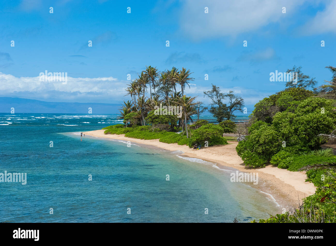 Vingt Mile Beach, île de Molokai, Hawaï, États-Unis d'Amérique, du Pacifique Banque D'Images