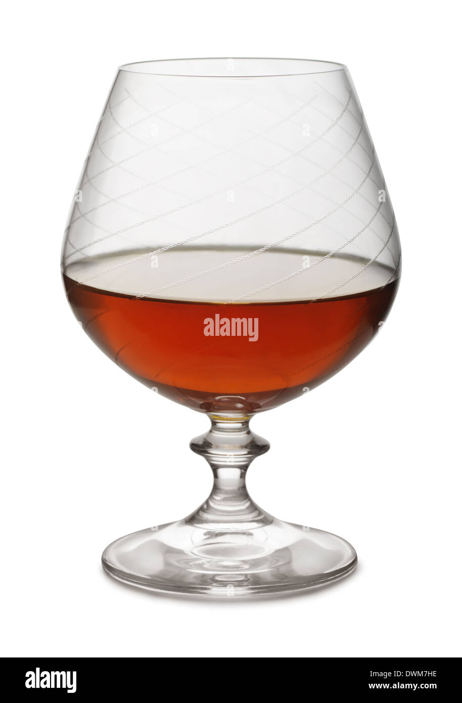 Petit verre de brandy de isolated on white Banque D'Images