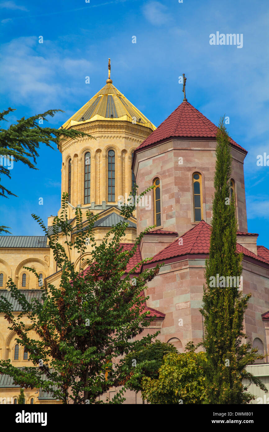 Taminda Sameba Cathedral (la cathédrale Holy Trinity), Tbilissi, Géorgie, Caucase, Asie centrale Banque D'Images