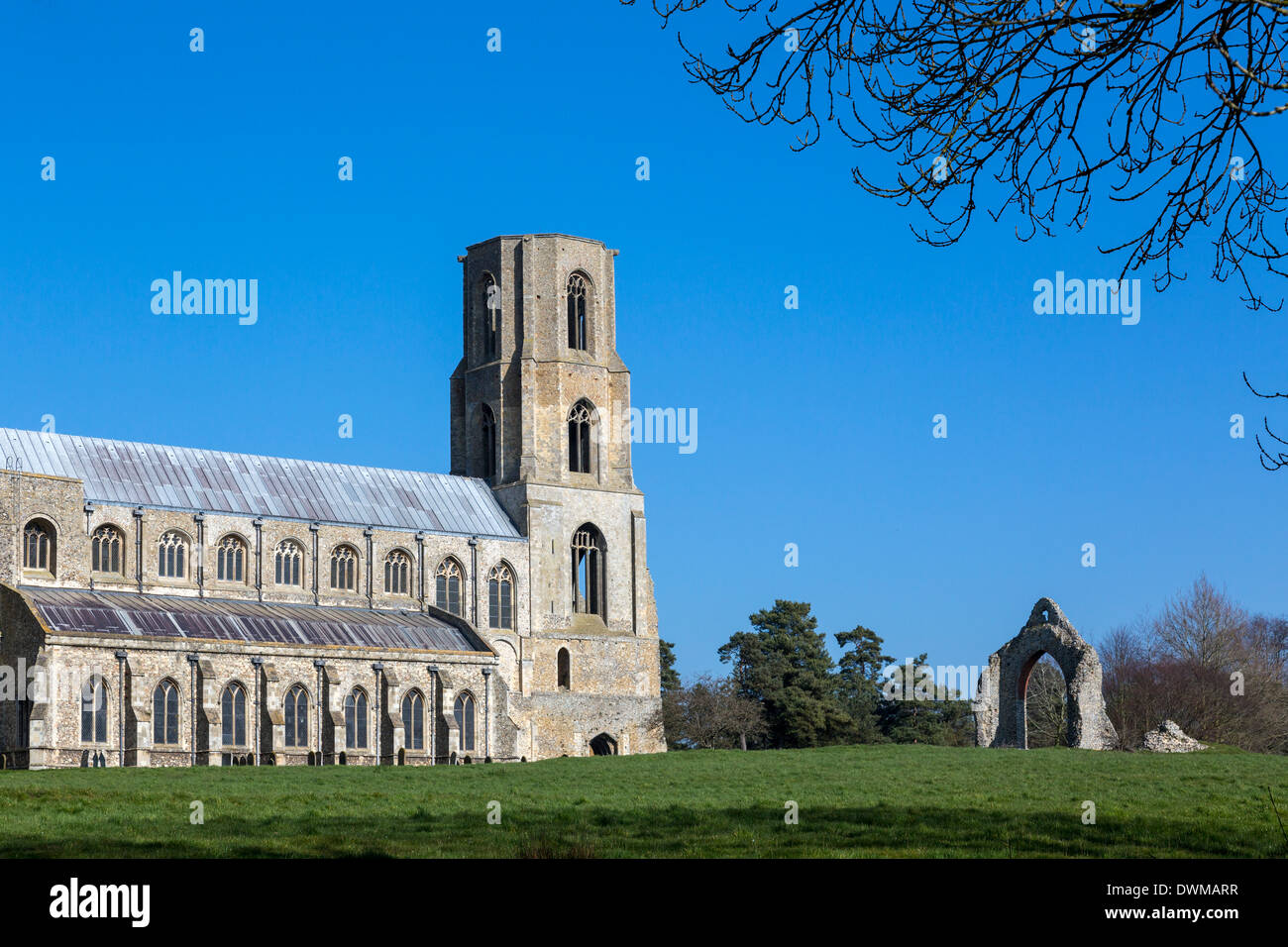 L'Abbaye de Wymondham 1107 à Norfolk, Angleterre, Royaume-Uni. Banque D'Images