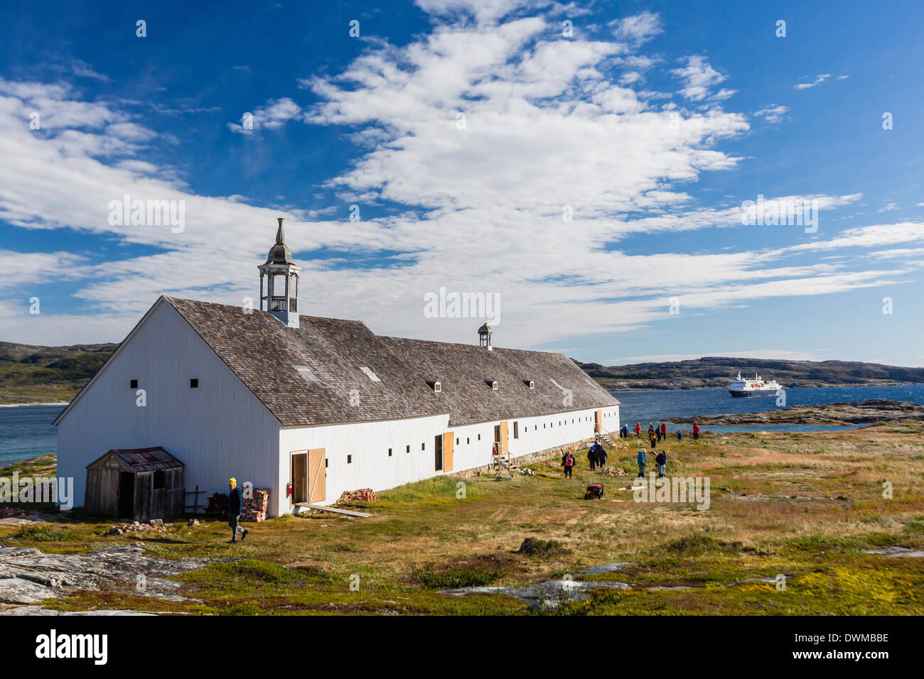 Le site de la mission Morave abandonnée à Hébron, évacuée en 1959, Labrador, Canada, Amérique du Nord Banque D'Images