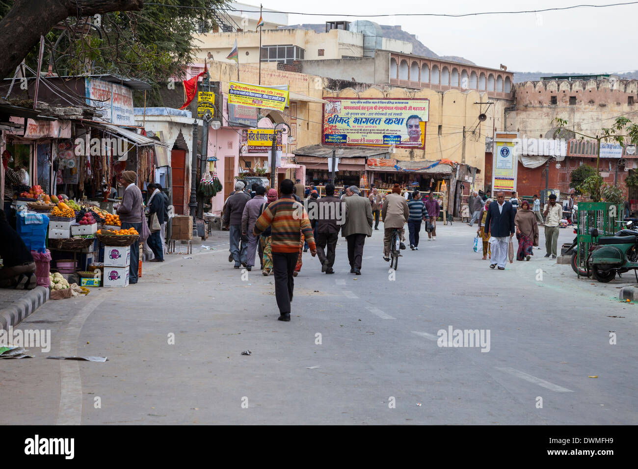 Jaipur, Rajasthan, Inde. Scène de rue. Banque D'Images