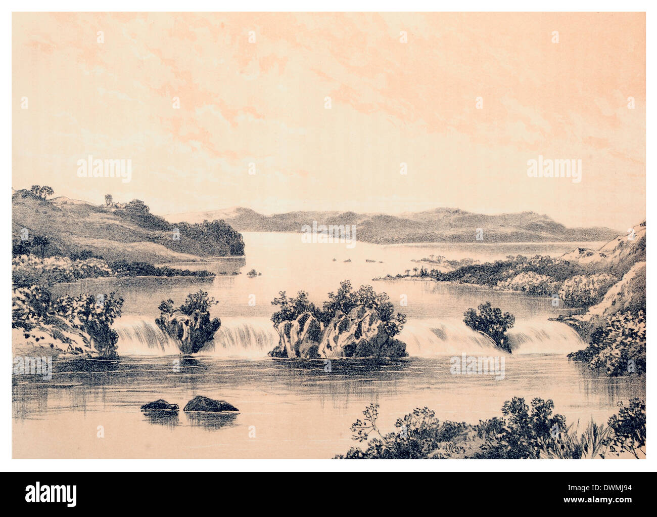 Nyanza Lac Victoria Falls Ripon Banque D'Images