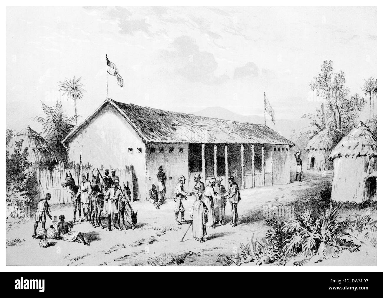 Visite de arabes à Kwirara Banque D'Images