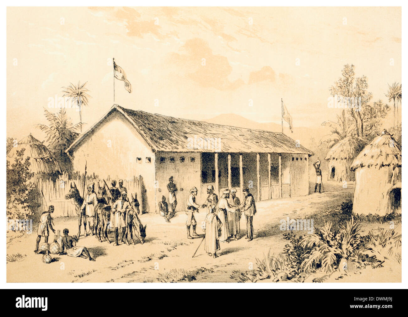 Visite de arabes à Kwirara Banque D'Images