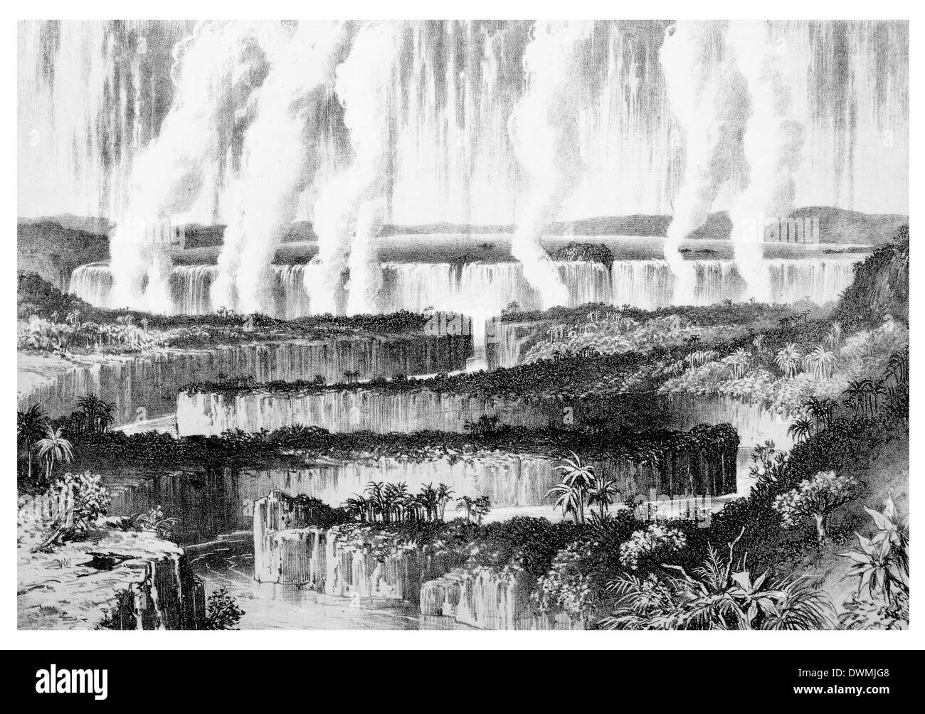 Le Zambèze de Victoria Falls Banque D'Images