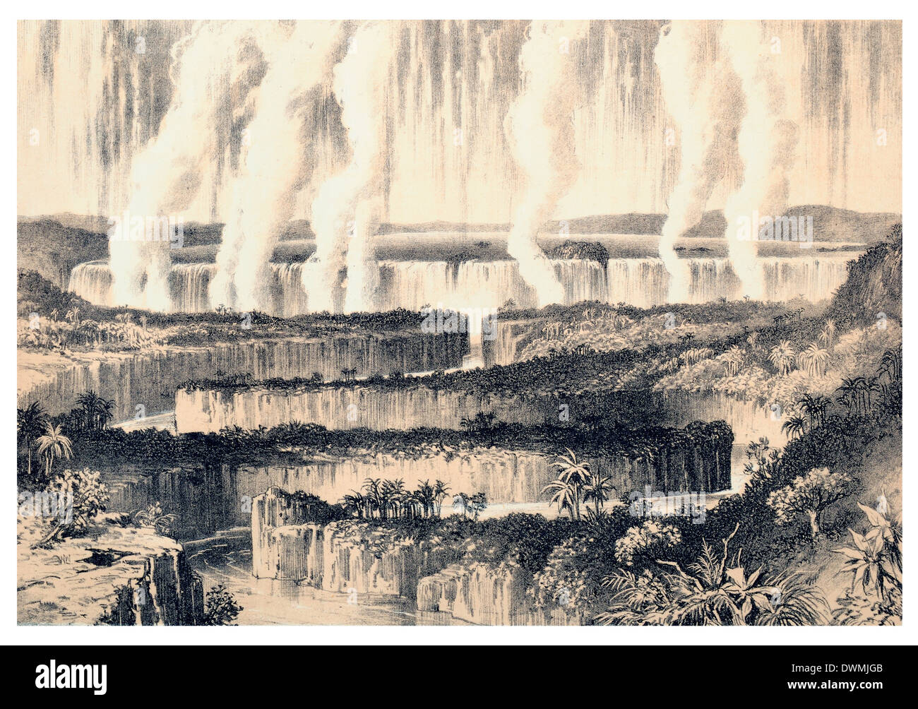 Le Zambèze de Victoria Falls Banque D'Images