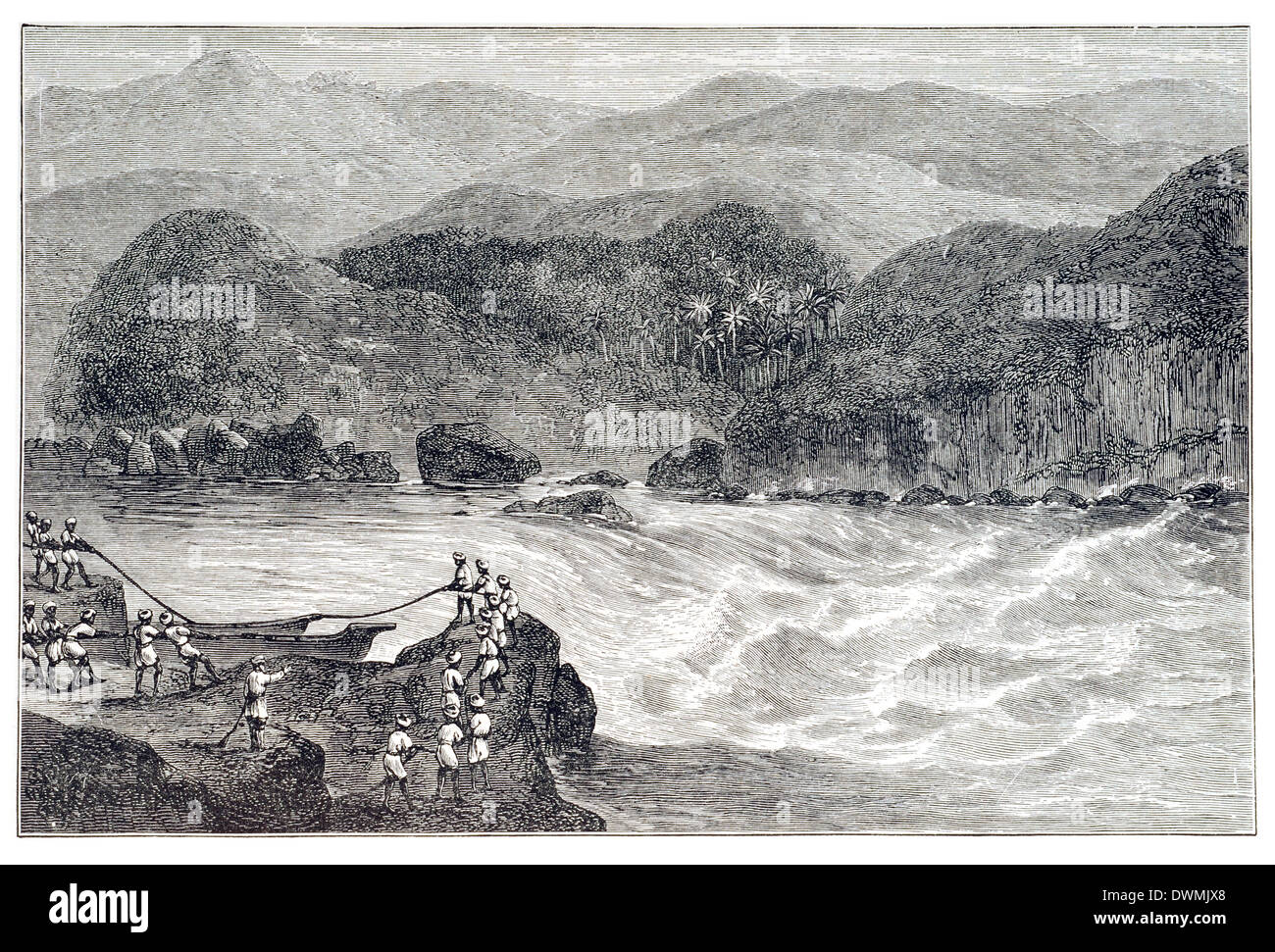 Passant Nseto falls Banque D'Images