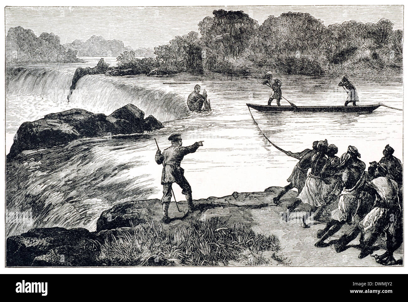 La situation désespérée de Zaidi et son sauvetage par l'Uledi, le capitaine du bateau Banque D'Images