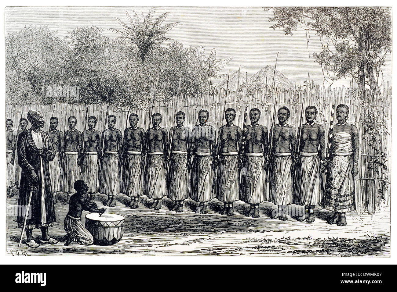 Amazones de Mtesa Banque D'Images