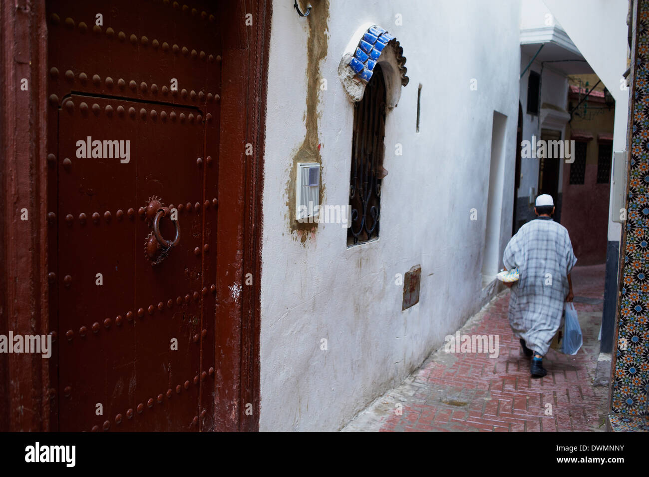 Ruelle de la médina (vieille ville), Tanger (Tanger), Maroc, Afrique du Nord, Afrique Banque D'Images